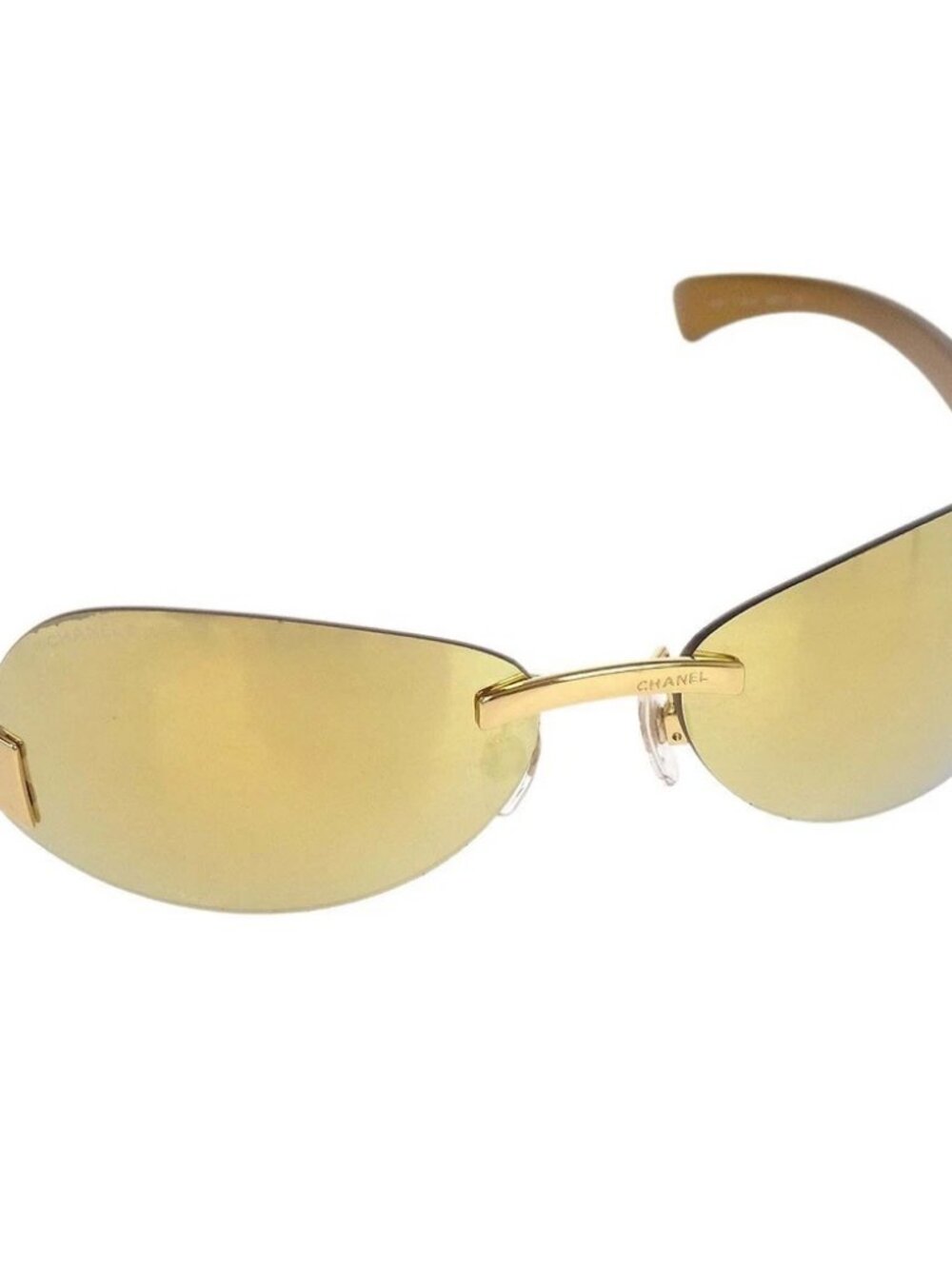 Chanel Sunglasses Eyewear Gold Small Good 59□15 L4133803 187508